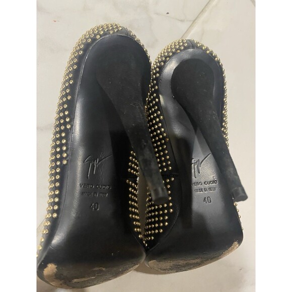 Giuseppe Zanotti Womens Studded Platform Stiletto Heel Leather Black Size 9 - Picture 5 of 12